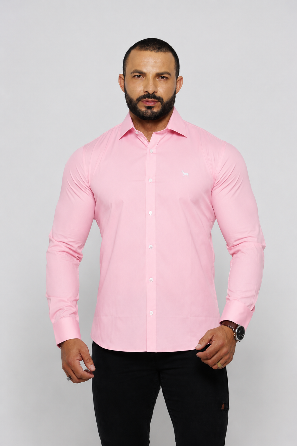 CAMISA BAZIS ROSA P